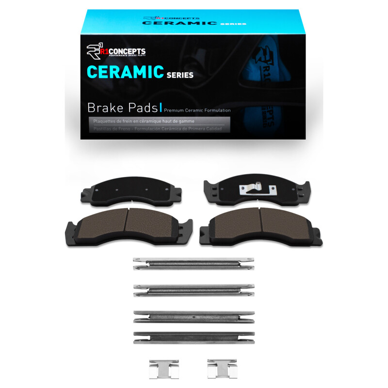 Ford F-53 Motorhome Chassis Brake Pads - Front/Rear - R1 Concepts - Ceramic - `88-`07